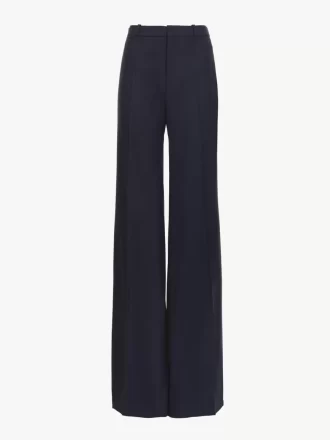 Ausgestellte, maßgeschneiderte Hose aus Stretchwolle