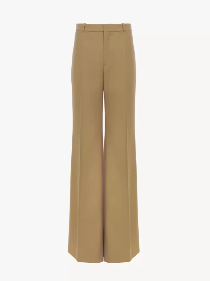 Ausgestellte, maßgeschneiderte Hose aus Wolle Grain de Poudre Ausgestellte, maßgeschneiderte Hose aus Wolle Grain de Poudre