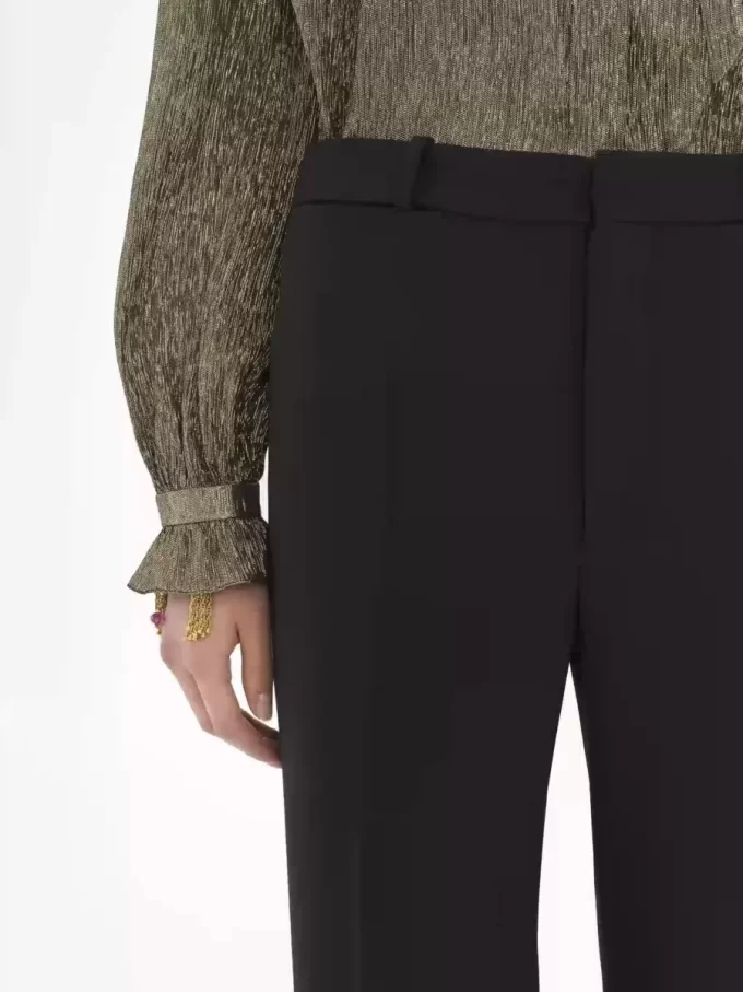 Ausgestellte, maßgeschneiderte Hose aus Wolle Grain de Poudre Ausgestellte, maßgeschneiderte Hose aus Wolle Grain de Poudre