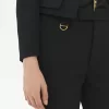 Ausgestellte, maßgeschneiderte Hose aus Wollgabardine Ausgestellte, maßgeschneiderte Hose aus Wollgabardine