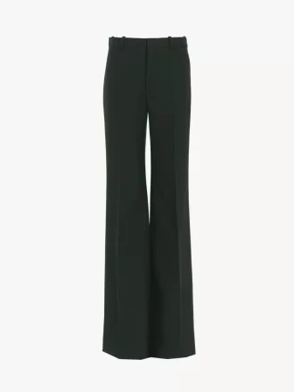Ausgestellte, maßgeschneiderte Hose aus Wollkrepp
