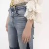Ausgestellte Patchwork-Jeans aus Denim Ausgestellte Patchwork-Jeans aus Denim