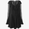 Ausgestelltes Minikleid aus Seidenmousseline Ausgestelltes Minikleid aus Seidenmousseline