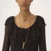 Ausgestelltes Minikleid aus Seidenmousseline Ausgestelltes Minikleid aus Seidenmousseline