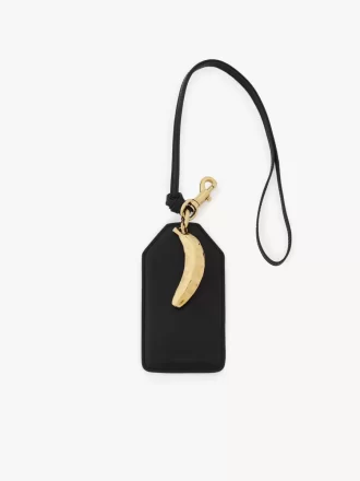 Bananenanhänger aus glänzendem Leder