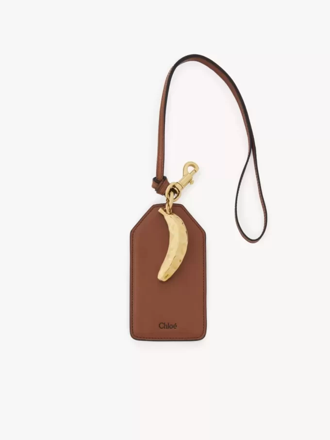 Bananenanhänger aus glänzendem Leder