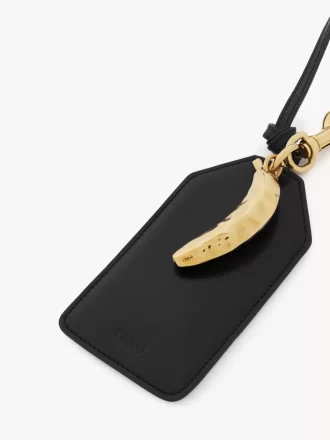 Bananenanhänger aus glänzendem Leder