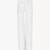 Bestickte Cropped-Jeans aus Denim