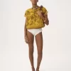 Bikinihose mit Rüschen