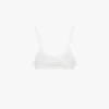 Bralette mit dünnen Trägern und Rüschen aus bestickter Spitze Bralette mit dünnen Trägern und Rüschen aus bestickter Spitze