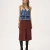 Camisole-Top mit Kordelzug aus Seidenjacquard und Spitze Camisole-Top mit Kordelzug aus Seidenjacquard und Spitze