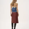 Camisole-Top mit Kordelzug aus Seidenjacquard und Spitze Camisole-Top mit Kordelzug aus Seidenjacquard und Spitze