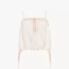 Camisole-Top mit Rüschen aus Habotai-Seide Camisole-Top mit Rüschen aus Habotai-Seide