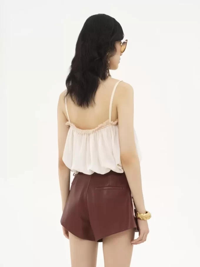 Camisole-Top mit Rüschen aus Habotai-Seide Camisole-Top mit Rüschen aus Habotai-Seide