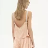 Camisole-Top mit Rüschen aus Seidencharmeuse und Spitze Camisole-Top mit Rüschen aus Seidencharmeuse und Spitze