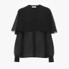 Cape-Bluse aus Seiden-Georgette Cape-Bluse aus Seiden-Georgette