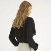 Cape-Bluse aus Seiden-Georgette Cape-Bluse aus Seiden-Georgette