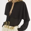Cape-Bluse aus Seiden-Georgette Cape-Bluse aus Seiden-Georgette