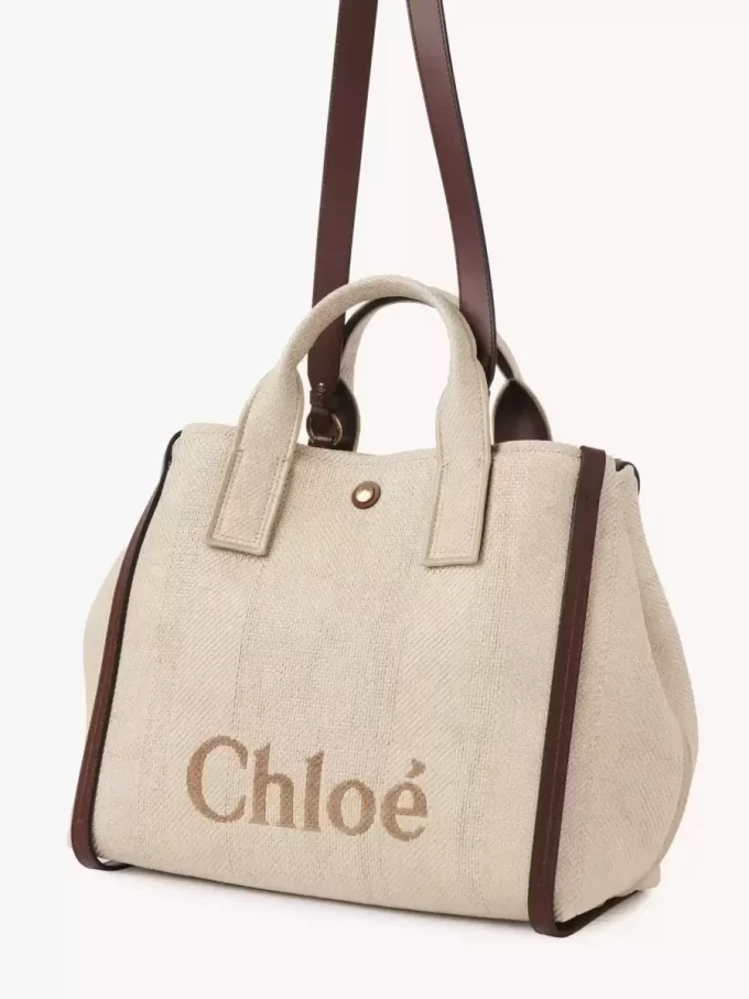 Chloé Carry Tote Bag aus Bastfasern Chloé Carry Tote Bag aus Bastfasern
