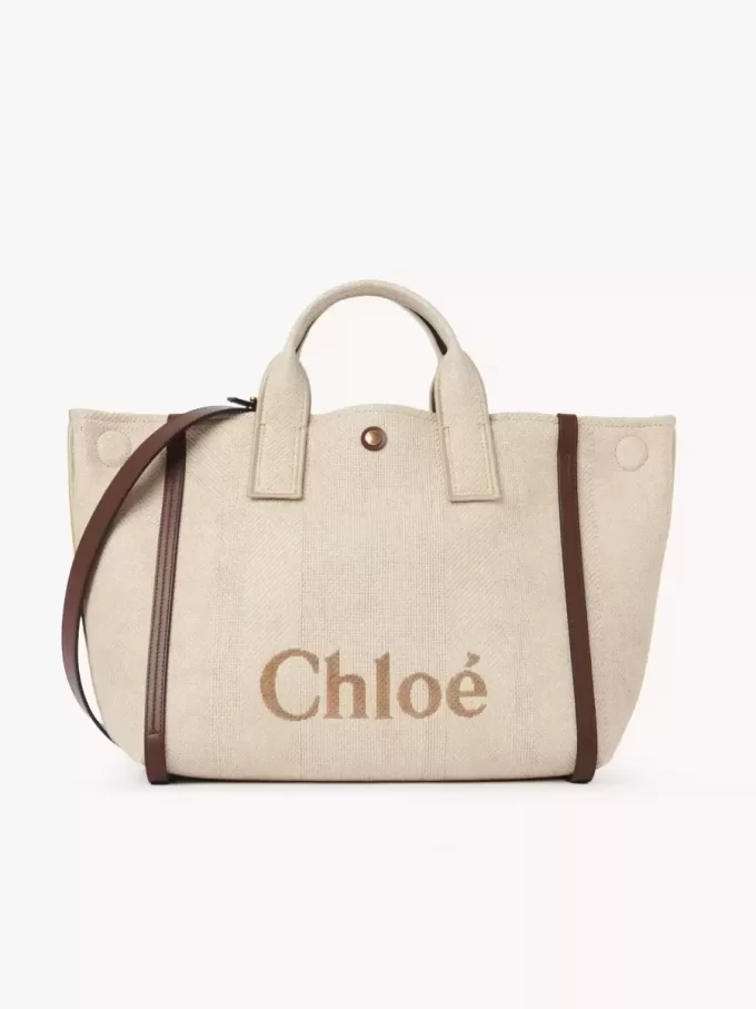 Chloé Carry Tote Bag aus Bastfasern Chloé Carry Tote Bag aus Bastfasern