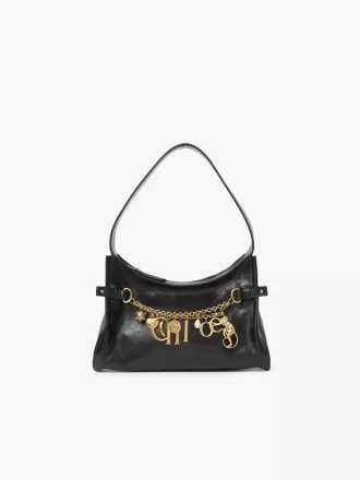 Chloé Charms Hobo-Tasche aus glänzendem Leder