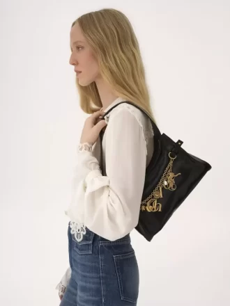 Chloé Charms Hobo-Tasche aus glänzendem Leder