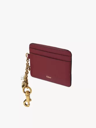 Chloé Charms Kartenetui aus genarbtem Leder