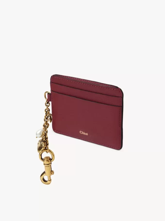Chloé Charms Kartenetui aus genarbtem Leder Chloé Charms Kartenetui aus genarbtem Leder
