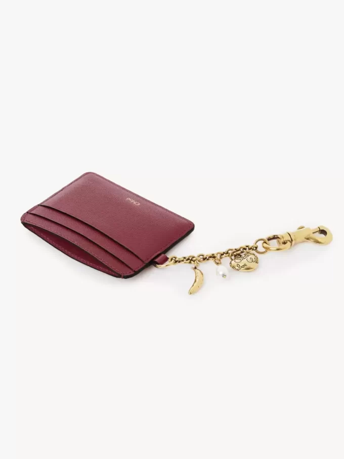Chloé Charms Kartenetui aus genarbtem Leder Chloé Charms Kartenetui aus genarbtem Leder