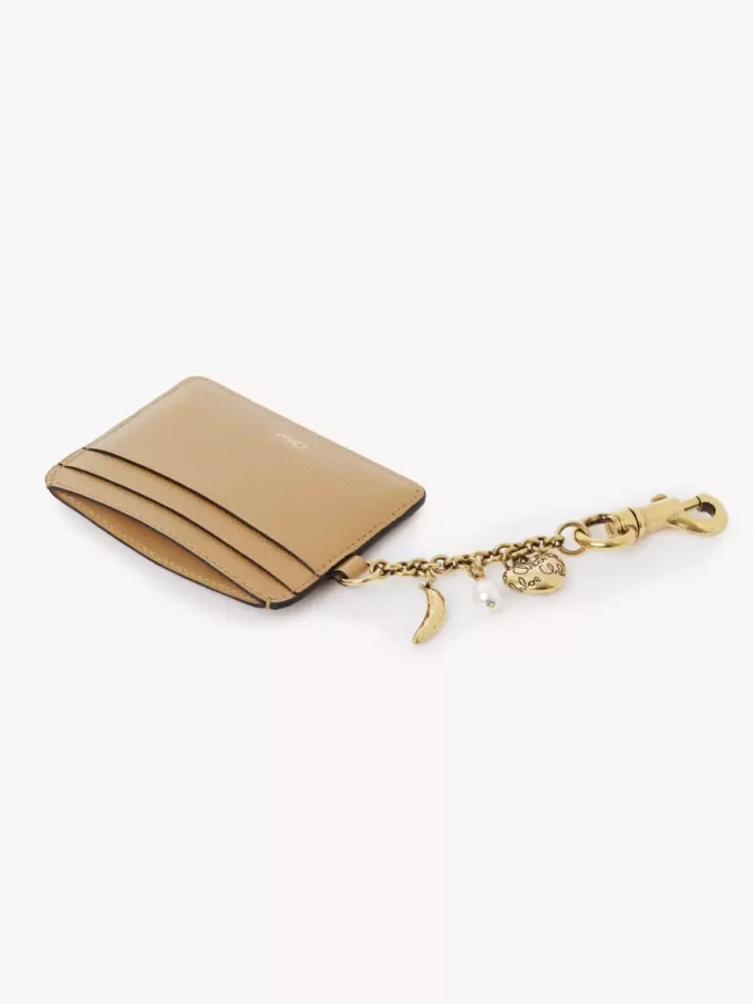 Chloé Charms Kartenetui aus genarbtem Leder Chloé Charms Kartenetui aus genarbtem Leder