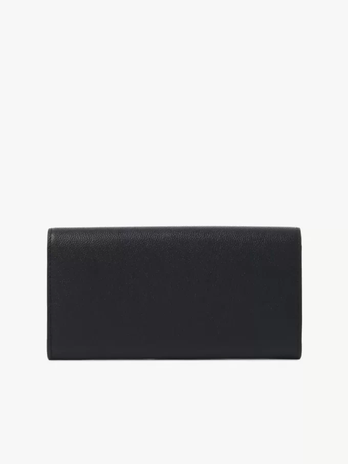 Chloé Charms langes Portemonnaie mit Klappe aus genarbtem Leder Chloé Charms langes Portemonnaie mit Klappe aus genarbtem Leder