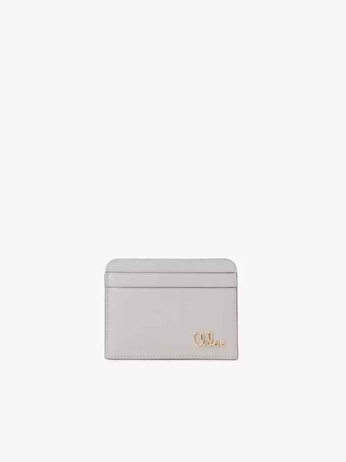 Chloé Iconic Kartenetui aus genarbtem Leder