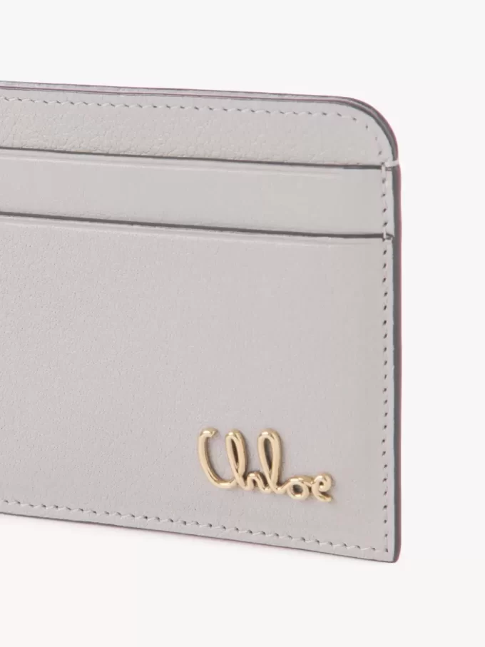 Chloé Iconic Kartenetui aus genarbtem Leder