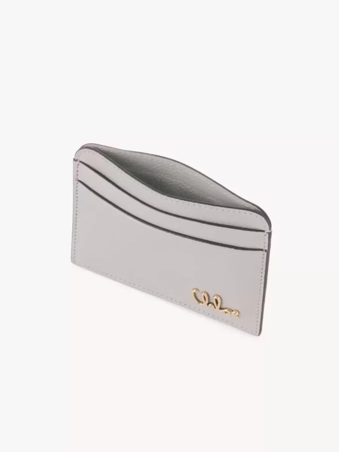 Chloé Iconic Kartenetui aus genarbtem Leder