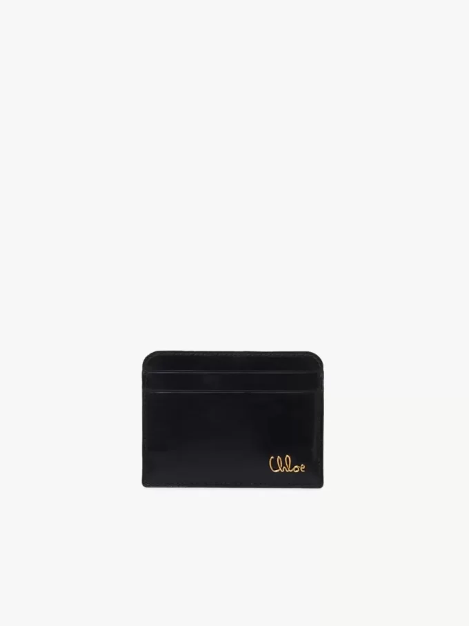 Chloé Iconic Kartenetui aus glänzendem Leder