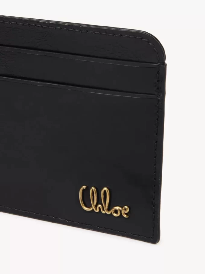 Chloé Iconic Kartenetui aus glänzendem Leder
