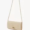 Chloé Iconic Klappengeldbörse an Kette aus Fasern mit Basteffekt