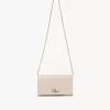 Chloé Iconic Klappengeldbörse an Kette aus glänzendem Leder