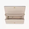 Chloé Iconic Klappengeldbörse an Kette aus glänzendem Leder