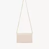 Chloé Iconic Klappengeldbörse an Kette aus glänzendem Leder