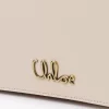 Chloé Iconic Klappengeldbörse an Kette aus glänzendem Leder
