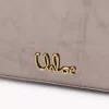 Chloé Iconic Klappengeldbörse an Kette aus metallisiertem Leder