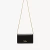 Chloé Iconic Klappengeldbörse mit Kette aus Lackleder