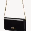 Chloé Iconic Klappengeldbörse mit Kette aus Lackleder