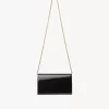 Chloé Iconic Klappengeldbörse mit Kette aus Lackleder