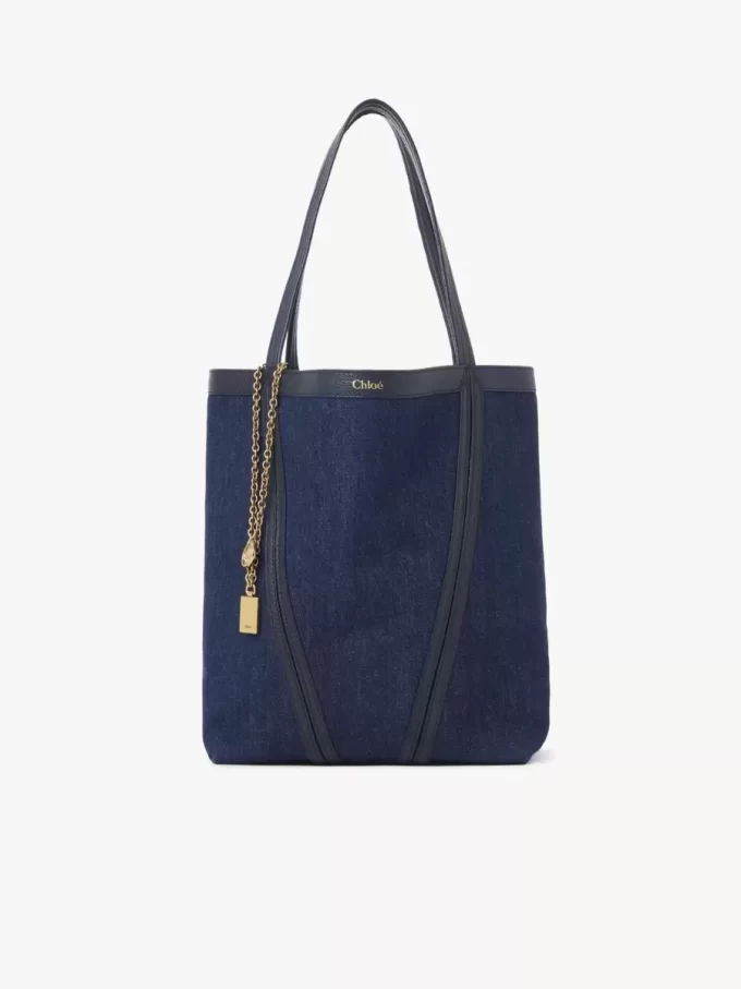 Chloé Spin-Einkaufstasche aus Denim Chloé Spin-Einkaufstasche aus Denim