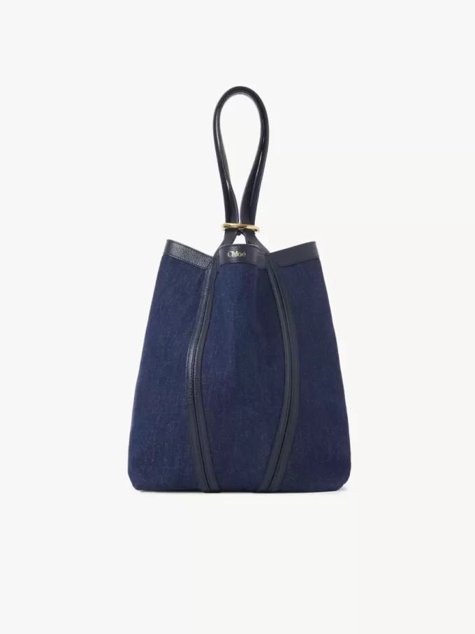 Chloé Spin-Einkaufstasche aus Denim Chloé Spin-Einkaufstasche aus Denim