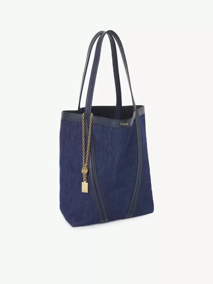 Chloé Spin-Einkaufstasche aus Denim Chloé Spin-Einkaufstasche aus Denim