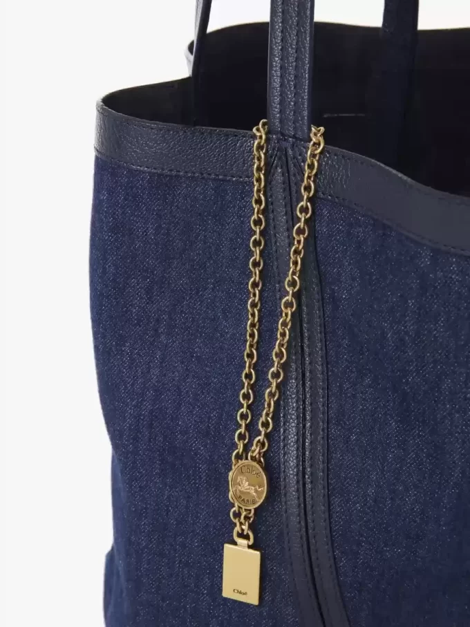 Chloé Spin-Einkaufstasche aus Denim Chloé Spin-Einkaufstasche aus Denim