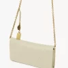 Chloé Spin Flap-Geldbörse mit Kette aus genarbtem Leder Chloé Spin Flap-Geldbörse mit Kette aus genarbtem Leder